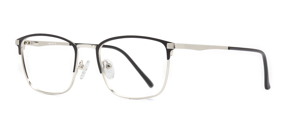 CARETTA Eyeglasses Teenage Man,Woman,Unisex Rectangular Full-Rimmed Metal Unfiltered CRTTA MTL 7544-C.03